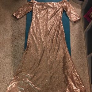 Matte Rose Gold Dress.